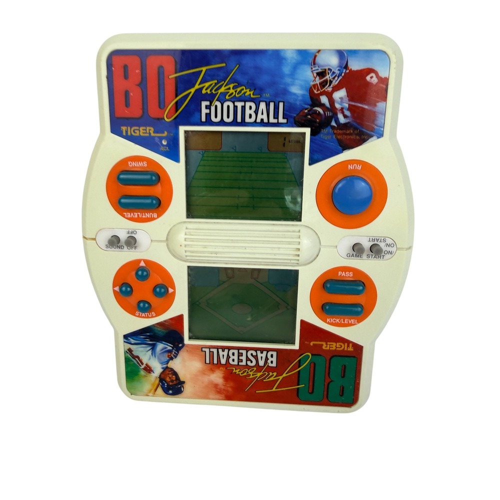 Vintage 1990 Tiger Electronics Bo Jackson Football & Baseball Handheld Game BH